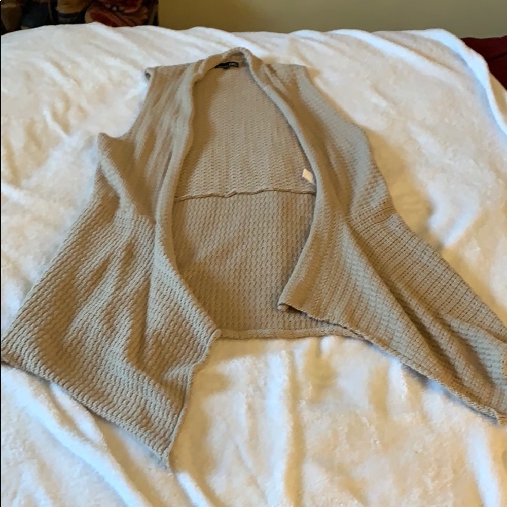 Tan Sleeveless Shawl